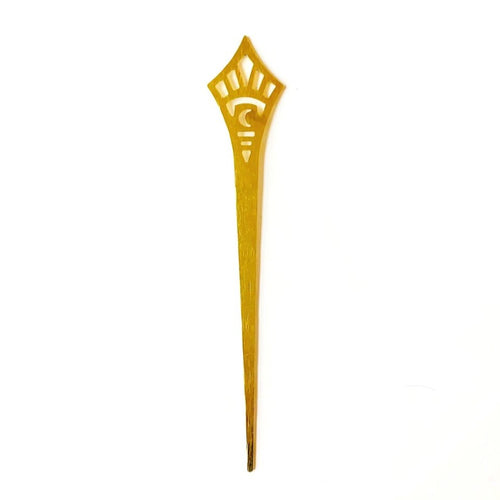 Bronze hair stick with celestial design