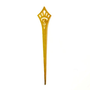 Bronze hair stick with celestial design