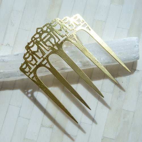 Nikkal bronze hair comb